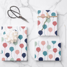 Färgballonger Mönster i Pastel Färg Wrapping