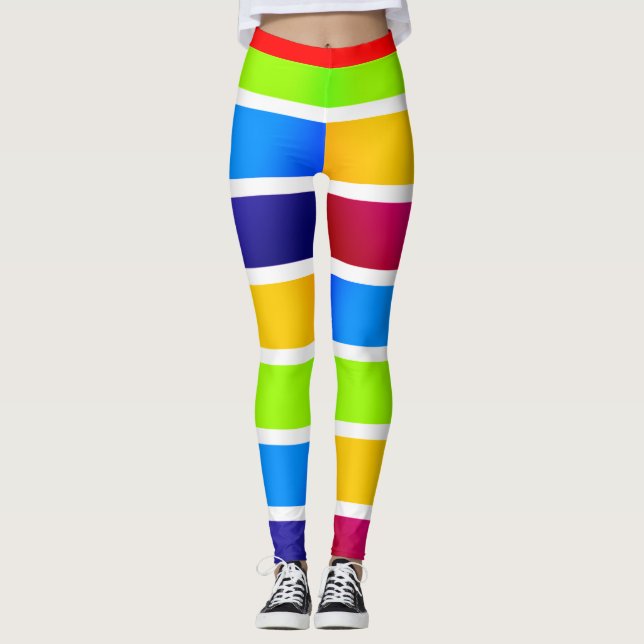 Färgband Mardi Gras Festive Leggings (Framsida)