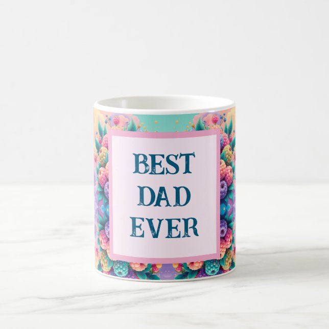 Färgbär med bästa Pappa någonsin Kaffemugg (Center)