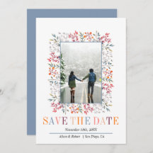 Färgbär och löv gräns vinterbröllop