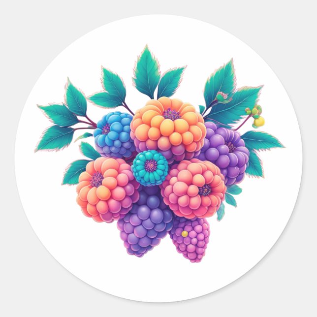 Färgbär Runt Klistermärke (Framsida)