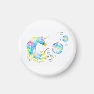 Färgbara enhörn och sfärer, vattenfärgade målarfär magnet