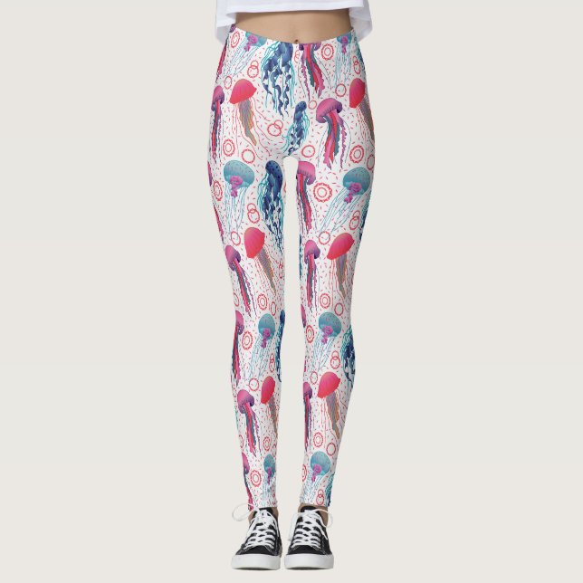 Färgbara geléfiskar leggings (Framsida)