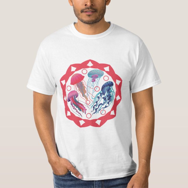 Färgbara geléfiskar t shirt (Framsida)