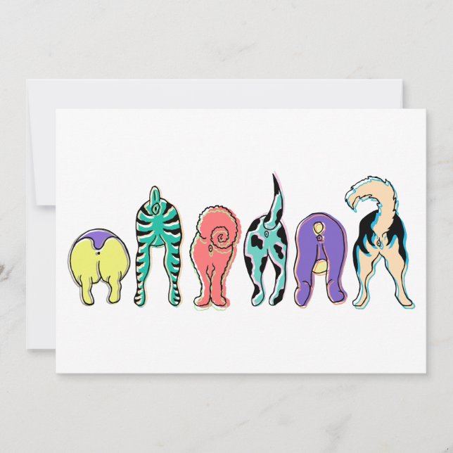 Färgbara Hund Inbjudningar (Framsida)