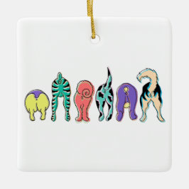 Färgbara Hund Julgransprydnad Keramik