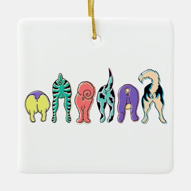 Färgbara Hund Julgransprydnad Keramik (Framsida)