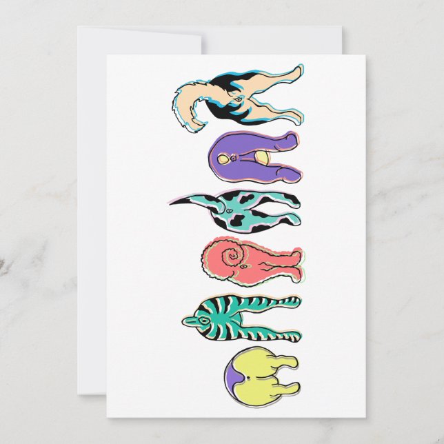 Färgbara Hund Julkort (Framsida)