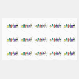 Färgbara Hund Klistermärke