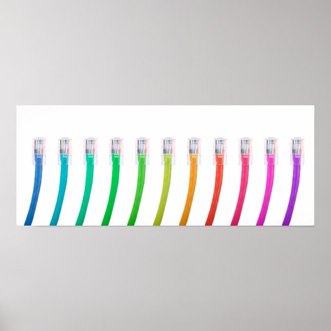 Färgbara nätverkskablar poster (Framsidan)
