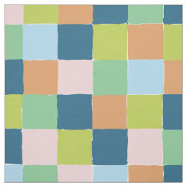 Färgbara Roligt Checkerboard-block Mönster Tyg