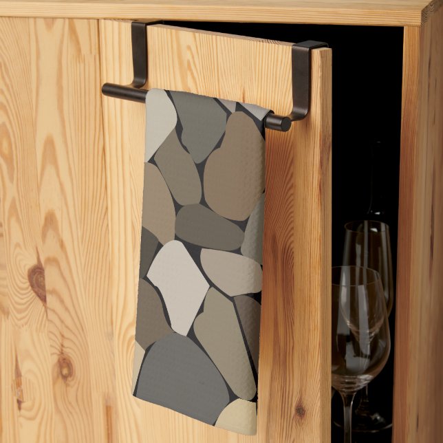 Färgbara väggstenar Mönster Kökshandduk (Thirds Fold)