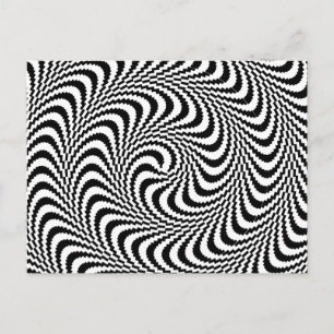 Färgbart optiskt block Spiral Vykort