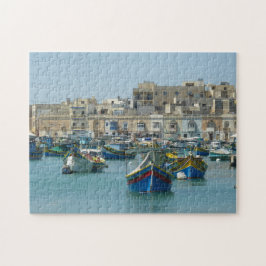 Färgbåtar på maltesiska pussel