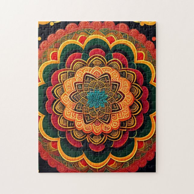 Färgbehärskad Mandala Pussel (Vertikal)