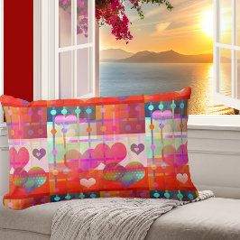 Färgbehör Mönster Pillow Lumbarkudde