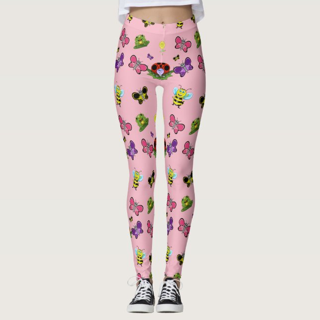 Färgbeklädnad av kläder leggings (Framsida)