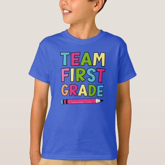 Färgbeklädnad första Klass Back to school T Shirt (Framsida)