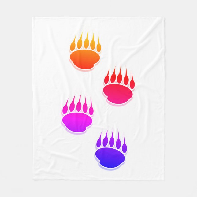 Färgbeklädnad Tass avtryck keramiskt platta Rund k Fleecefilt (Framsidan)