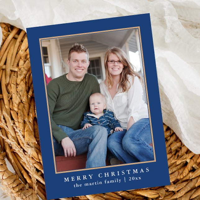 Färgbelagd blå Play Mönster-jul Julkort (Skapare uppladdad)