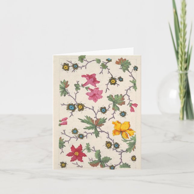 Färgbelagd blommigt tack kort (Framsida)