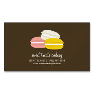 Färgbelagd Fransk Macarons bakverk Magnetiska Visitkort