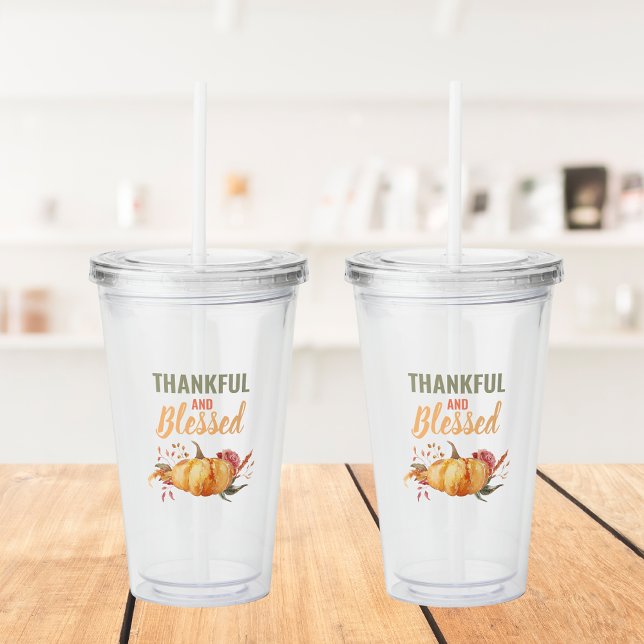 Färgbelagd, genomskinlig och välfylld med pumpgift take away mugg (Skapare uppladdad)