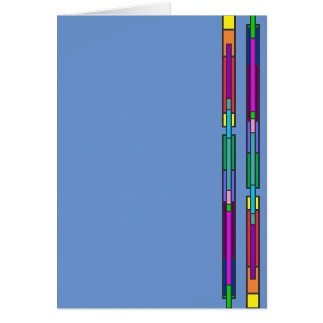 Färgbelagd glasdesign hälsningskort (Framsidan)