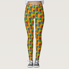 Färgbelagd glasdesign leggings