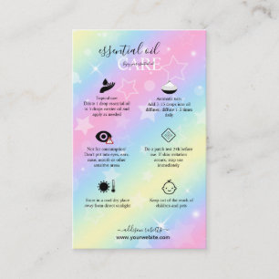 Färgbelagd glasögonolja Iridescent Gnistra eterisk Visitkort