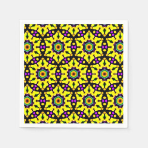 Färgbelagd Gult Glass Mandala Mönster Pappersservett
