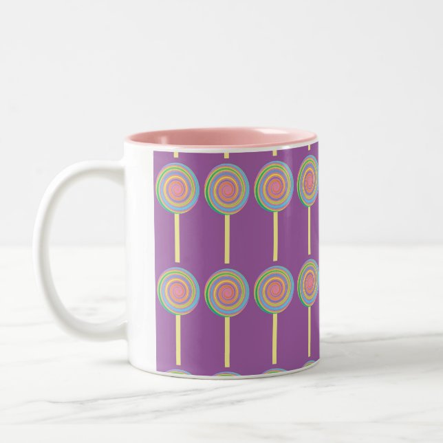 Färgbelagd kaffekaffe i mugg (Vänster)