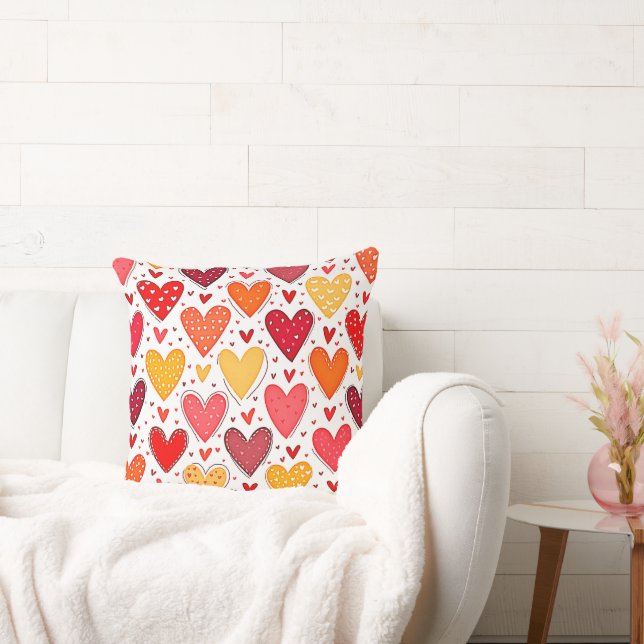 Färgbelagd Kärlek Mönster-design Kudde (Soffa)