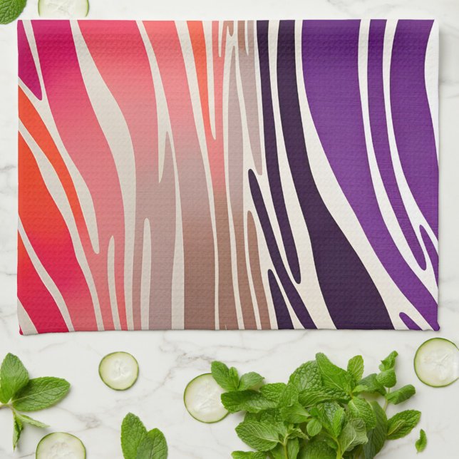 Färgbelagd konsthandduk för djurutskrift kökshandduk (Skapare uppladdad)