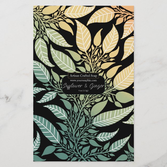 Färgbelagd läderformad tvålning Pappra Lakan (Framsida)