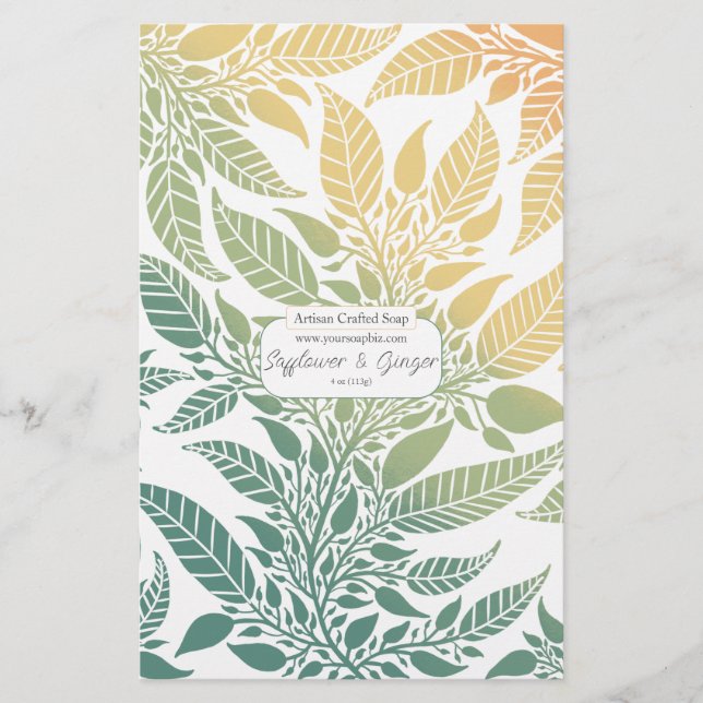 Färgbelagd läderformad tvålning Pappra Lakan (Framsida)