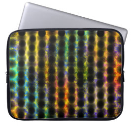 Färgbelagd med svart polka dots, gulaktig laptop fodral