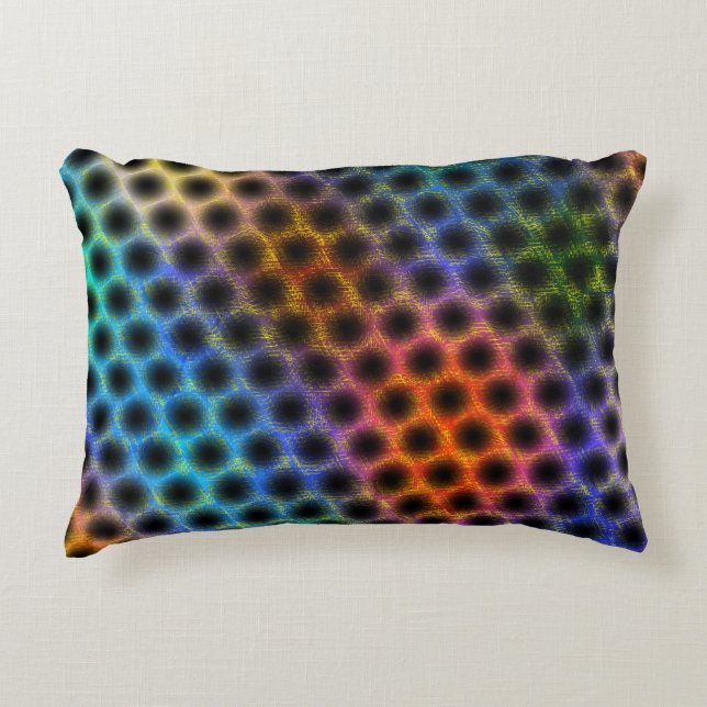 Färgbelagd med svart polka dots, gulaktig. prydnadskudde (Framsidan)