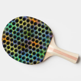 Färgbelagd med svart polka dots. pingisracket