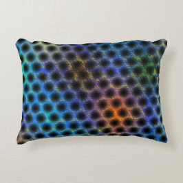 Färgbelagd med svart polka dots. prydnadskudde