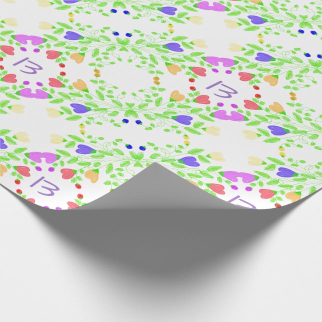 Färgbelagd mönsterdesign presentpapper (Hörn)