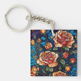 Färgbelagd Ro av rostat glas botaniskt
