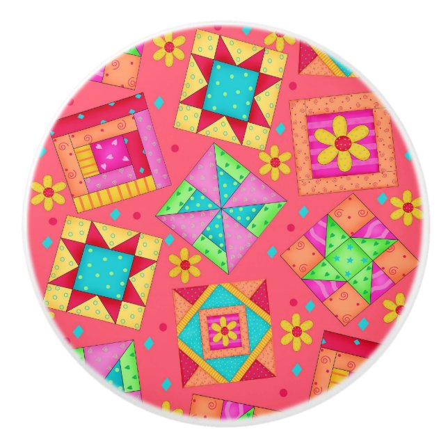 Färgbelagd röd korall Kilt-lappverk Knopp (Framsidan)