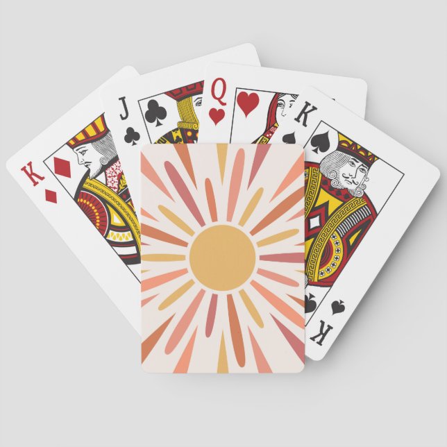 Färgbelagd solskenkonstruktion i stil casinokort (Baksidan)