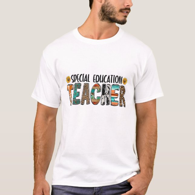 Färgbelagd Speciell lärare T Shirt (Framsida)