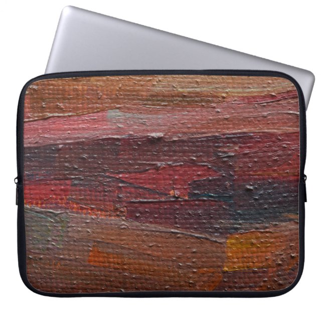 Färgbelagd texturerad bakgrund från oljefärger. laptop fodral (Framsidan)