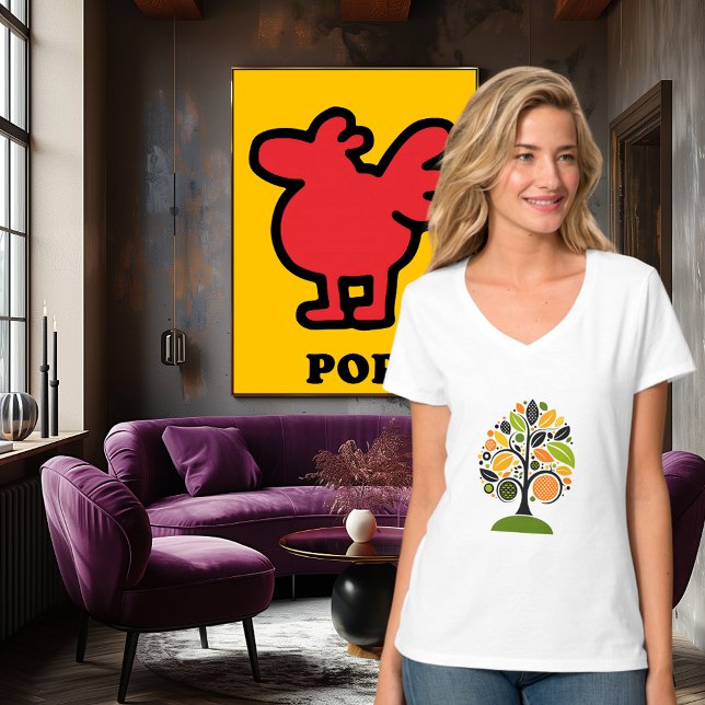 Färgbelagd Träd Art-design för Abstrakt T Shirt (Skapare uppladdad)