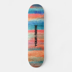 Färgbelagd trägrain mini skateboard bräda 18,5 cm