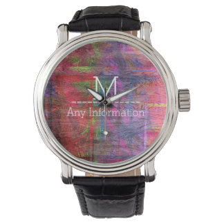 Färgbelagd trägrain Monogram #2 Armbandsur