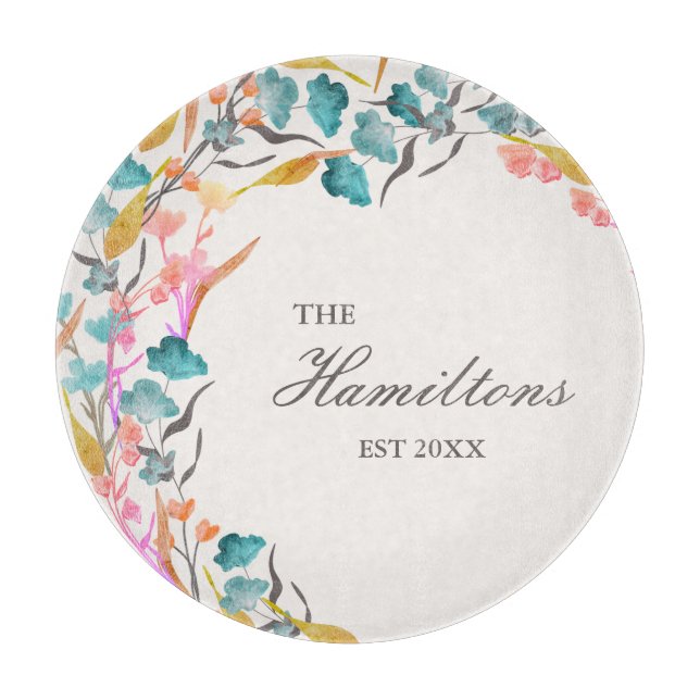 Färgbelagd Watercolor Wildblomma Etablerad (Framsidan)